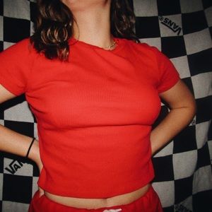 Red Crop Top